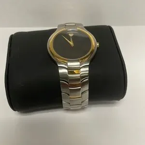 Movado Accessories Movado Portico Black Museum Dial Twotone